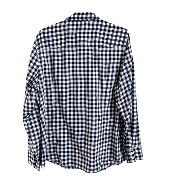 J Crew Navy Gingham Blue Button Down - Picture 3 of 8